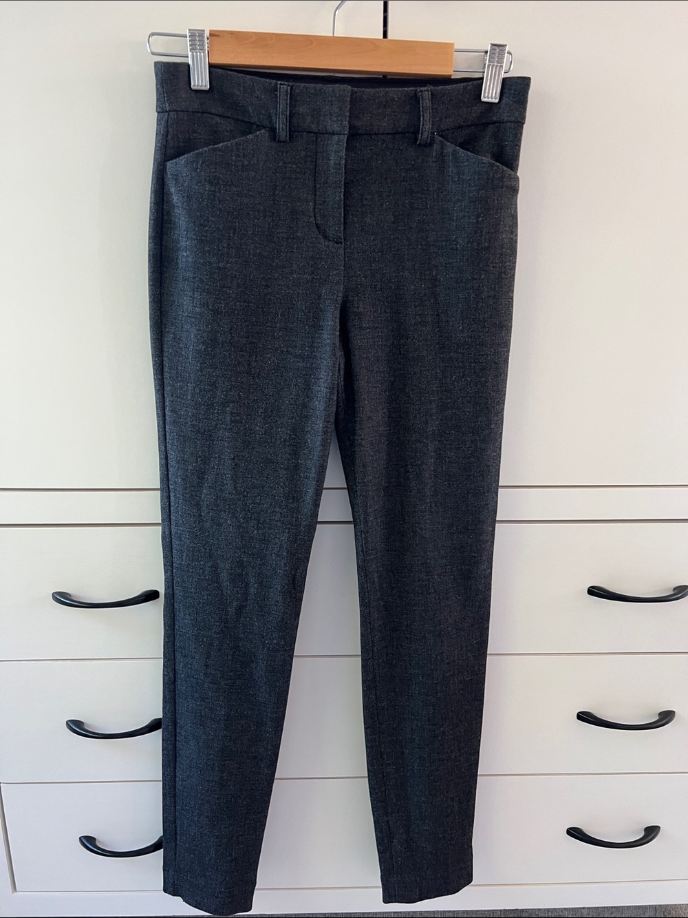Express Women's Charcoal Skinny Tailored Dress Pants